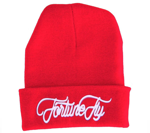 Red Script Beanie